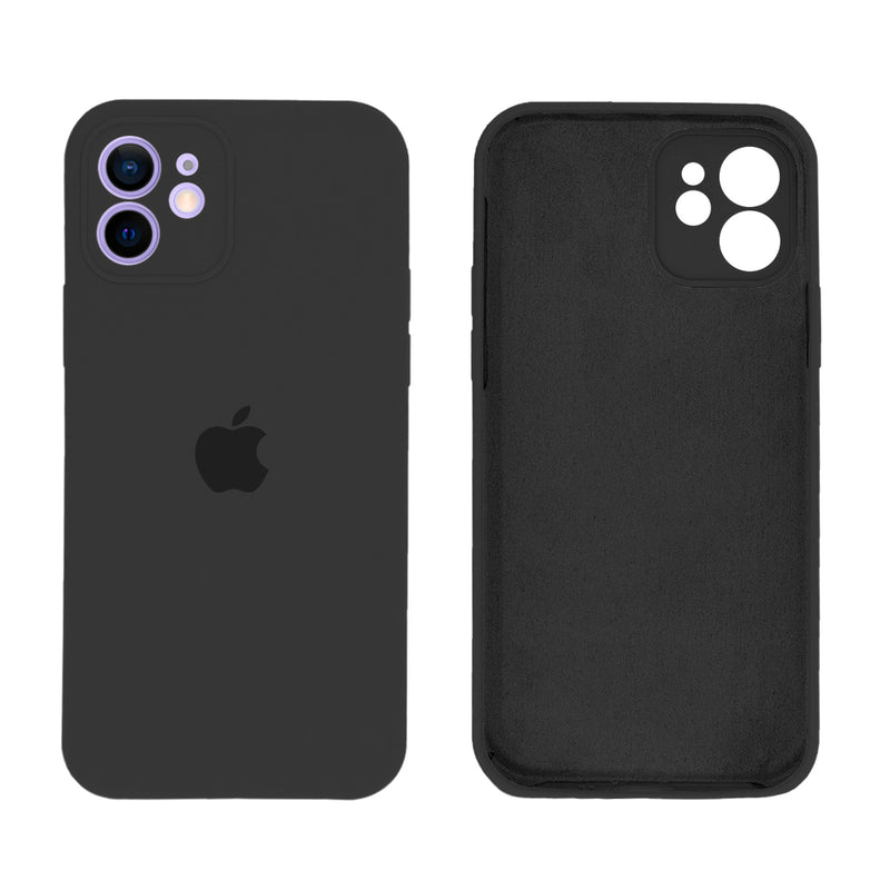 Capinha Celular iPhone 12 Silicone Aveludado com Proteção Câmera