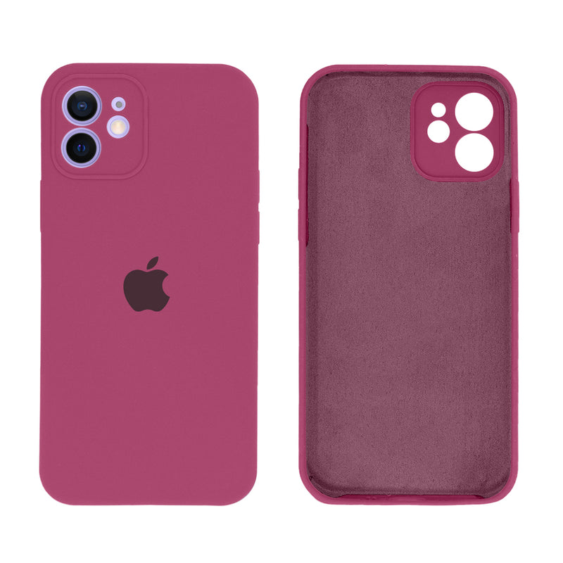 Capinha Celular iPhone 12 Silicone Aveludado com Proteção Câmera