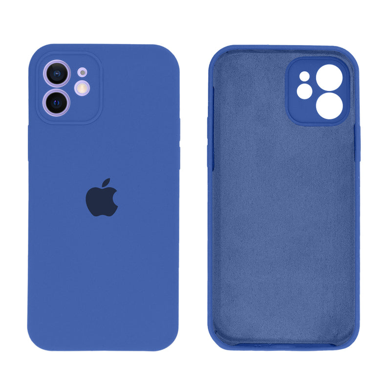 Capinha Celular iPhone 12 Silicone Aveludado com Proteção Câmera