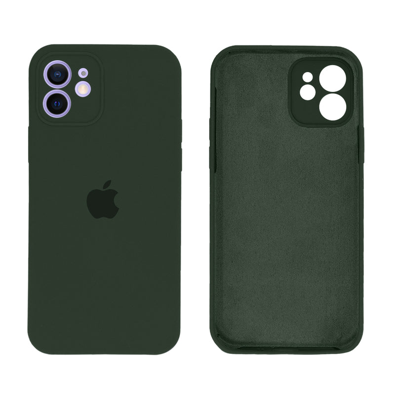 Capinha Celular iPhone 12 Silicone Aveludado com Proteção Câmera