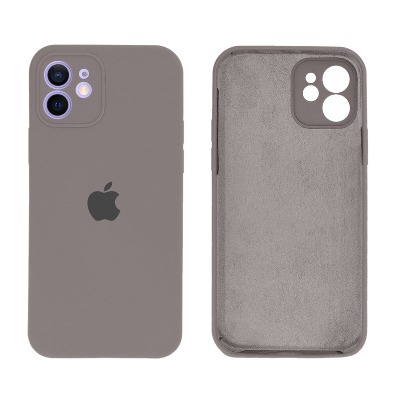 Capinha Celular iPhone 12 Silicone Aveludado com Proteção Câmera