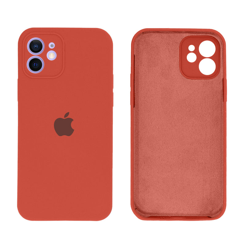 Capinha Celular iPhone 12 Silicone Aveludado com Proteção Câmera
