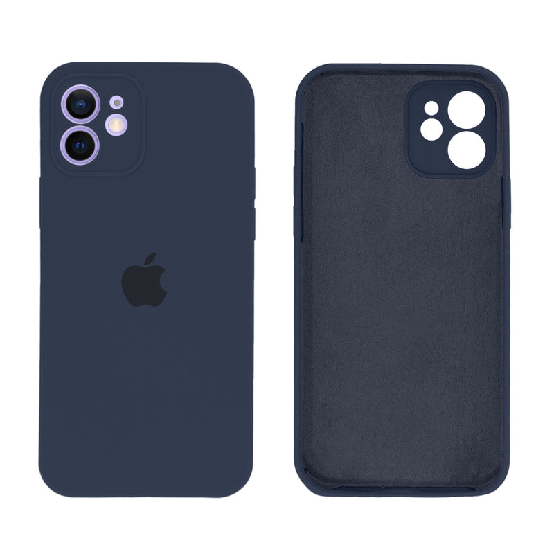Capinha Celular iPhone 12 Silicone Aveludado com Proteção Câmera