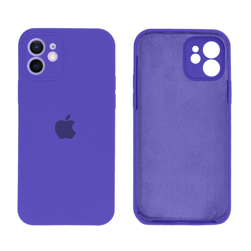 Capinha Celular iPhone 12 Silicone Aveludado com Proteção Câmera
