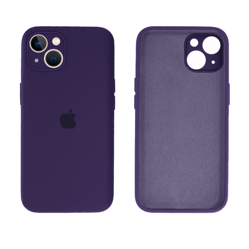 Capinha Celular iPhone 14 Silicone Aveludado com Proteção Câmera