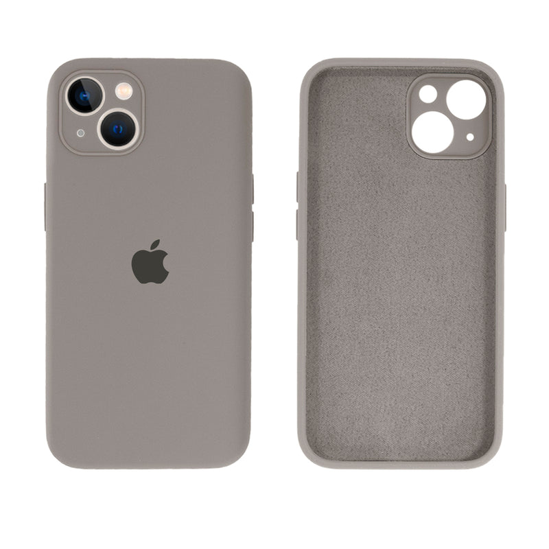 Capinha Celular iPhone 14 Silicone Aveludado com Proteção Câmera