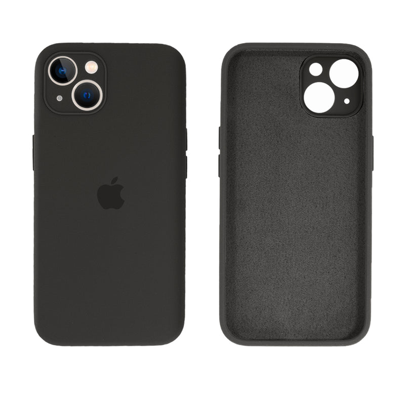 Capinha Celular iPhone 14 Silicone Aveludado com Proteção Câmera
