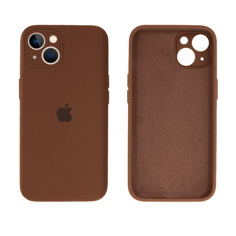 Capinha Celular iPhone 14 Silicone Aveludado com Proteção Câmera