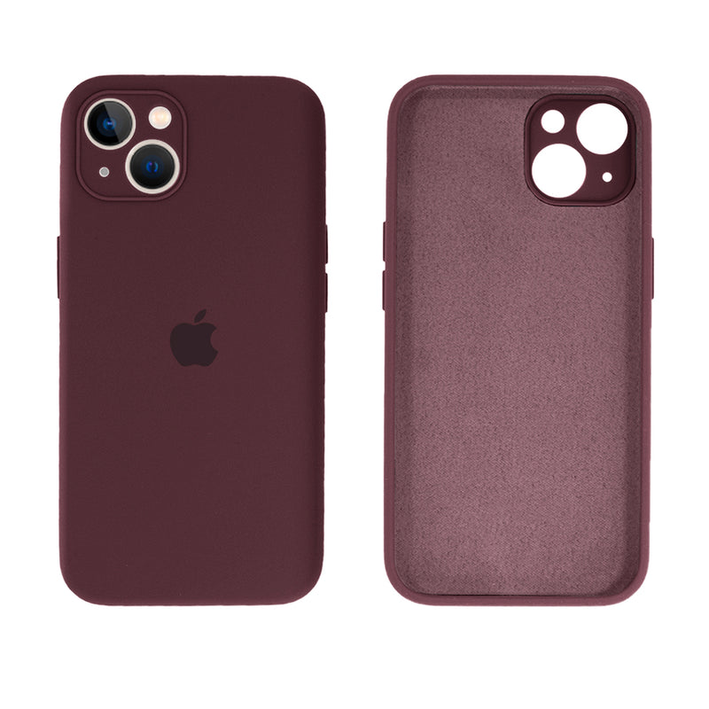 Capinha Celular iPhone 14 Silicone Aveludado com Proteção Câmera