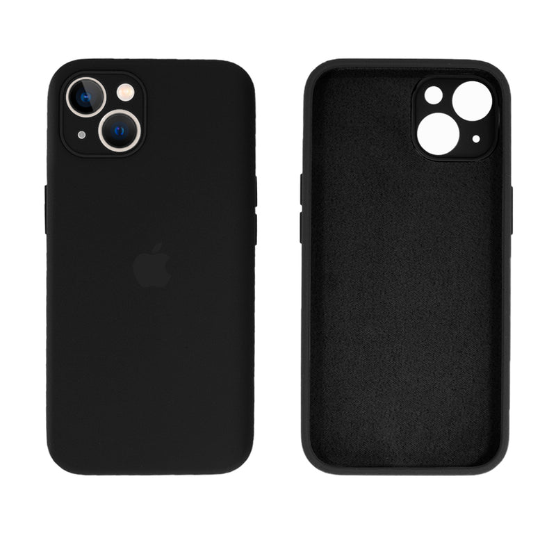 Capinha Celular iPhone 14 Silicone Aveludado com Proteção Câmera