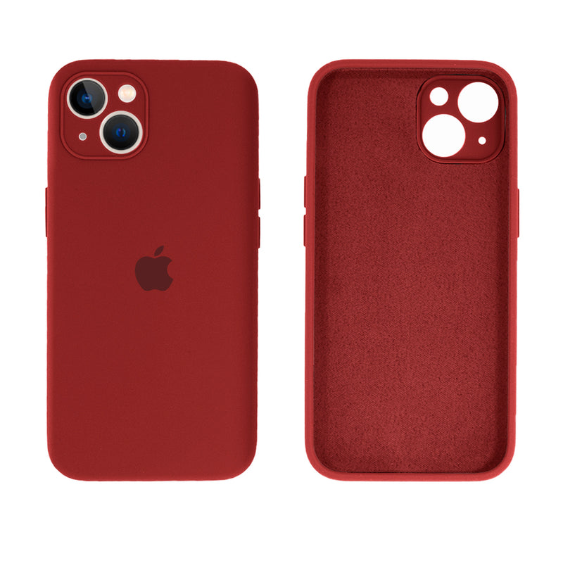 Capinha Celular iPhone 14 Silicone Aveludado com Proteção Câmera