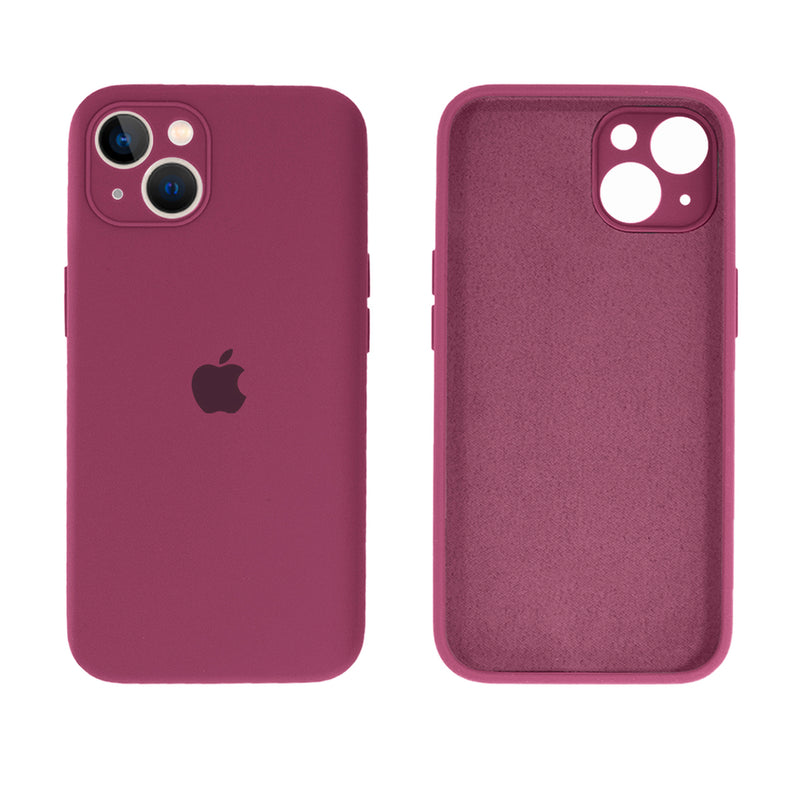 Capinha Celular iPhone 14 Silicone Aveludado com Proteção Câmera