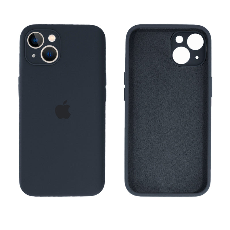 Capinha Celular iPhone 14 Silicone Aveludado com Proteção Câmera