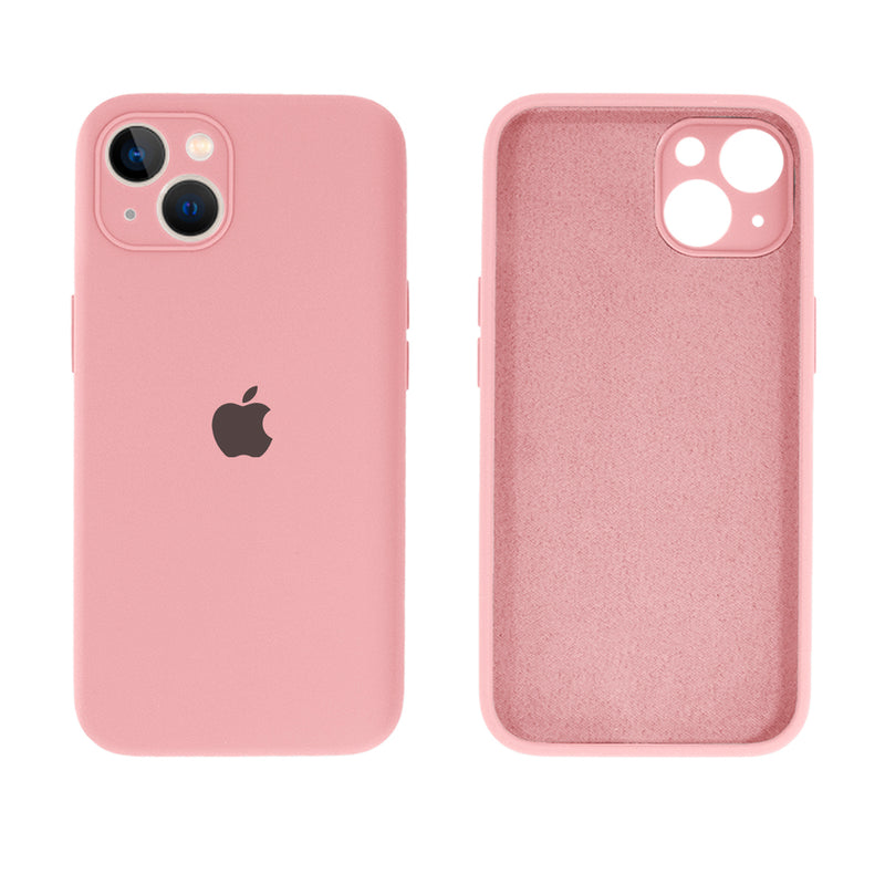 Capinha Celular iPhone 14 Silicone Aveludado com Proteção Câmera