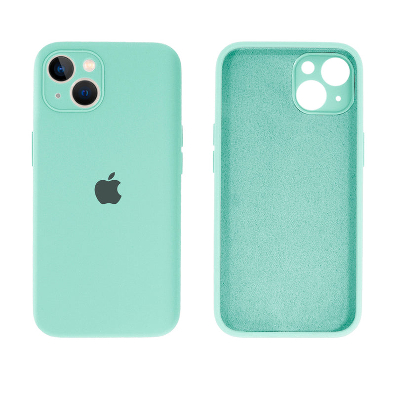 Capinha Celular iPhone 14 Silicone Aveludado com Proteção Câmera
