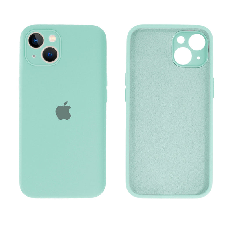 Capinha Celular iPhone 14 Silicone Aveludado com Proteção Câmera