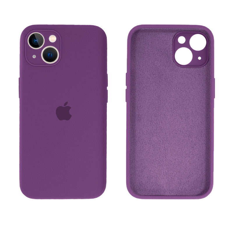 Capinha Celular iPhone 14 Silicone Aveludado com Proteção Câmera