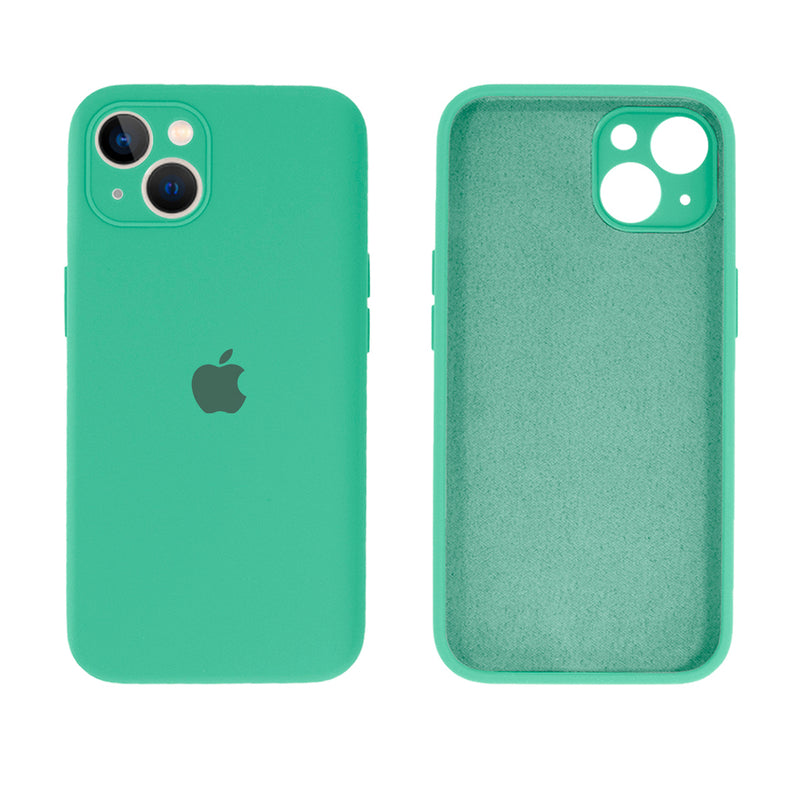 Capinha Celular iPhone 14 Silicone Aveludado com Proteção Câmera
