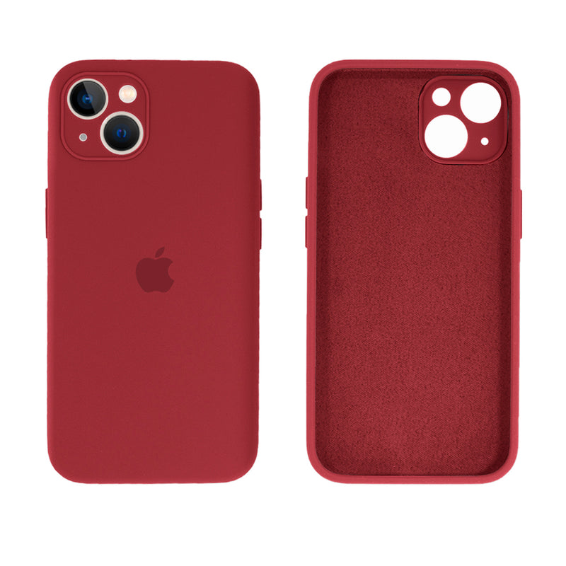 Capinha Celular iPhone 14 Silicone Aveludado com Proteção Câmera
