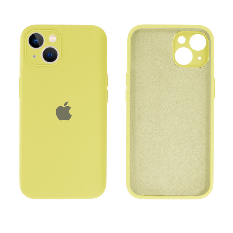 Capinha Celular iPhone 14 Silicone Aveludado com Proteção Câmera
