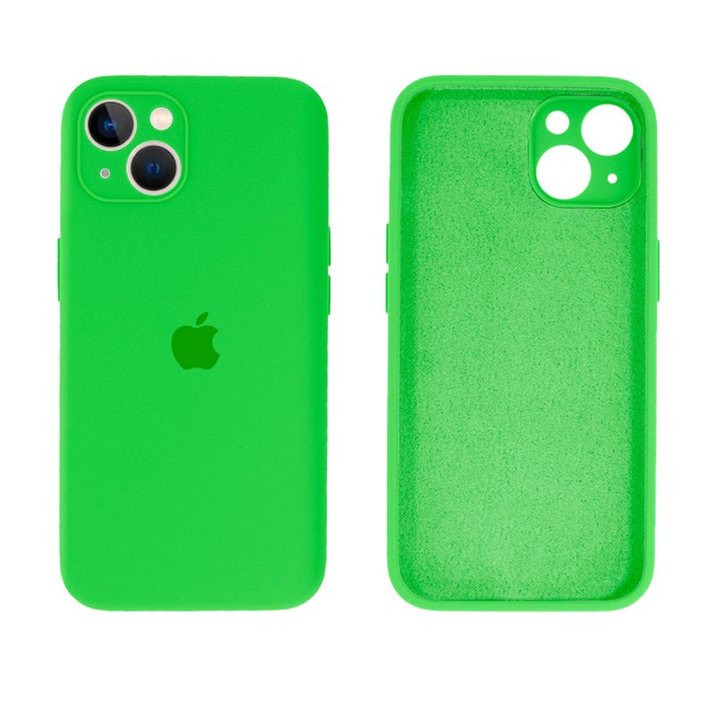 Capinha Celular iPhone 14 Silicone Aveludado com Proteção Câmera
