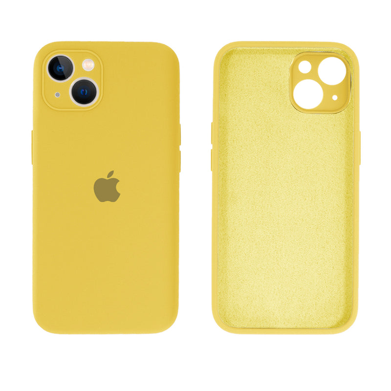 Capinha Celular iPhone 14 Silicone Aveludado com Proteção Câmera