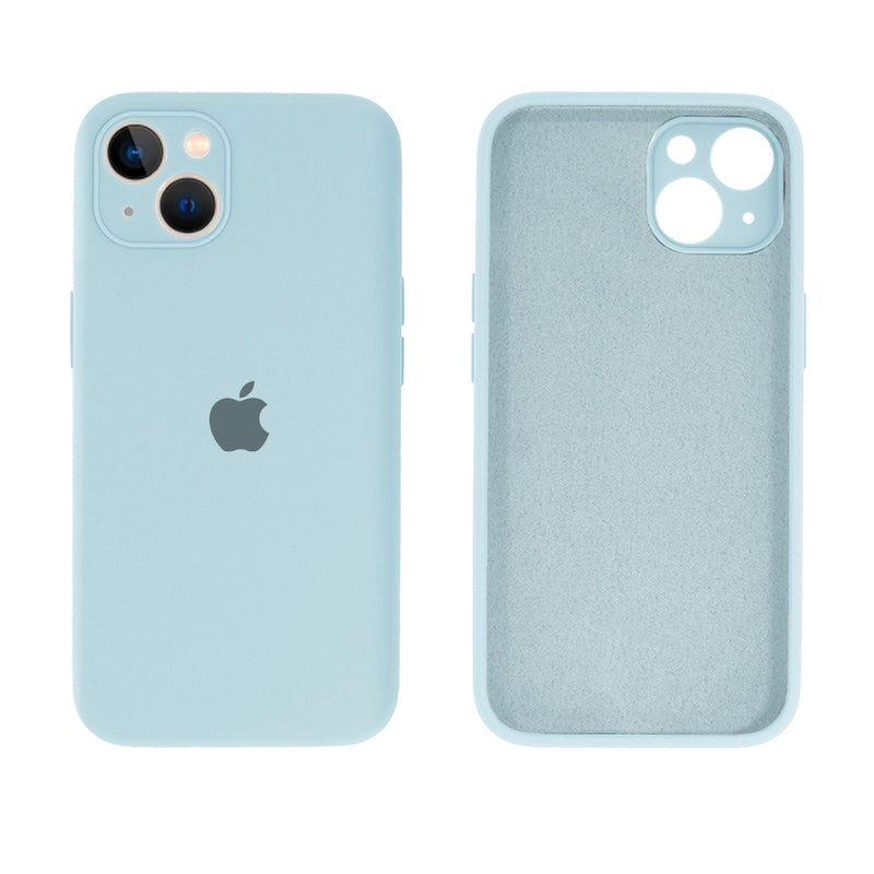 Capinha Celular iPhone 14 Silicone Aveludado com Proteção Câmera