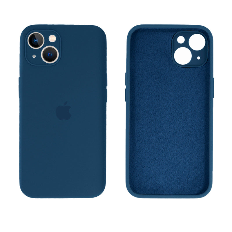 Capinha Celular iPhone 14 Silicone Aveludado com Proteção Câmera