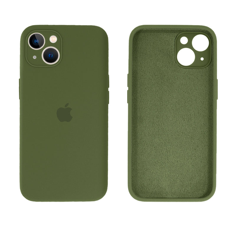 Capinha Celular iPhone 14 Silicone Aveludado com Proteção Câmera