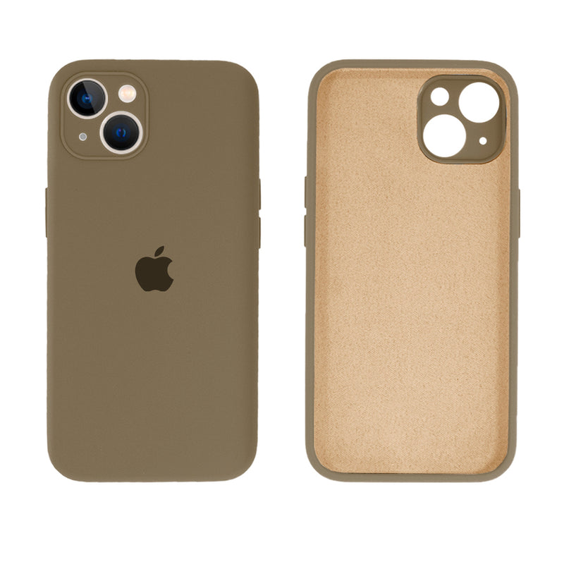 Capinha Celular iPhone 14 Silicone Aveludado com Proteção Câmera