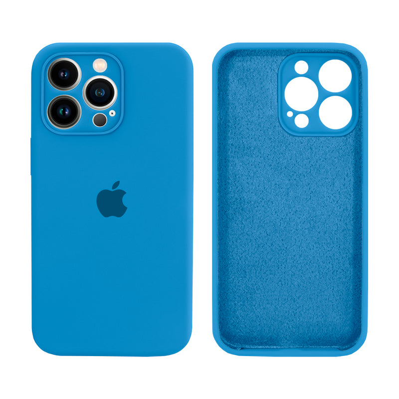 Capinha Celular iPhone 13 Pro Silicone Aveludado com Proteção Câmera