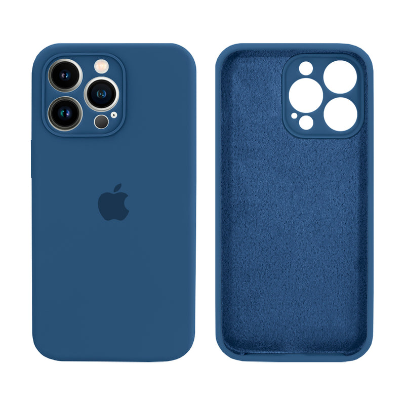 Capinha Celular iPhone 13 Pro Silicone Aveludado com Proteção Câmera