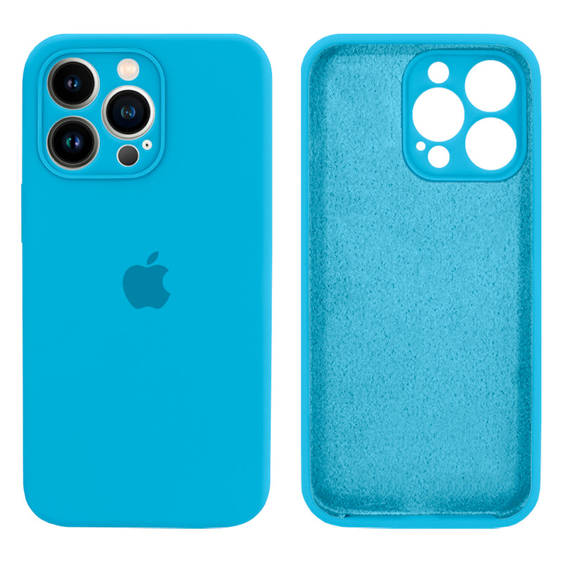 Capinha Celular iPhone 13 Pro Max Silicone Aveludado com Proteção Câmera