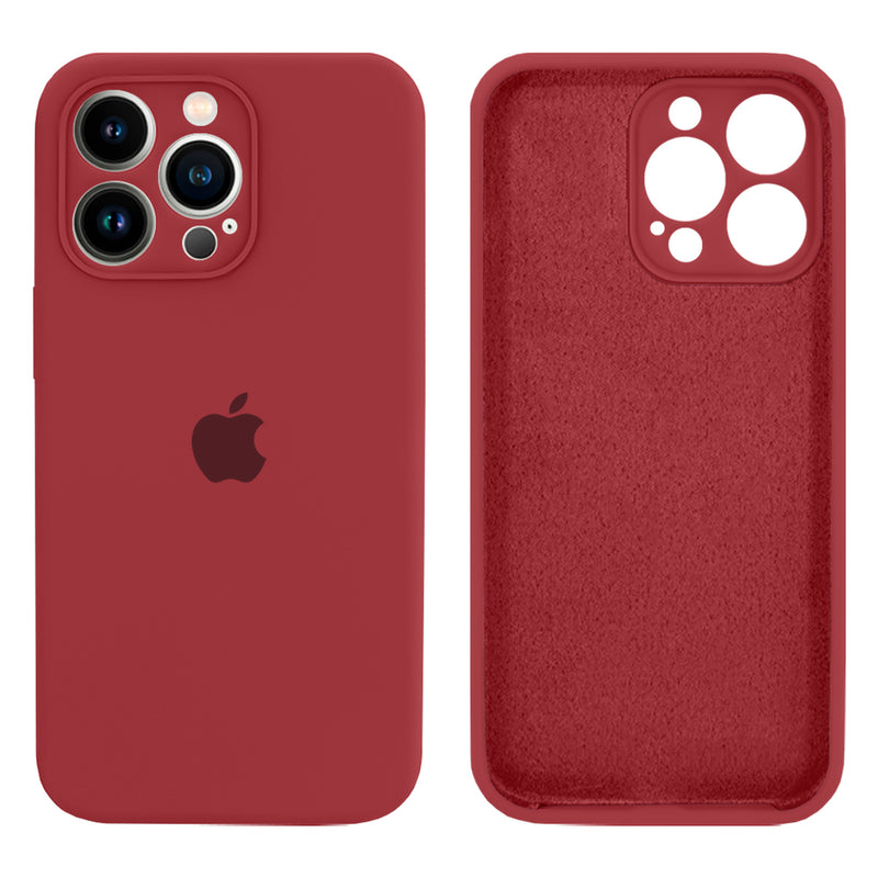 Capinha Celular iPhone 13 Pro Max Silicone Aveludado com Proteção Câmera