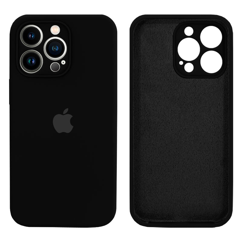 Capinha Celular iPhone 13 Pro Max Silicone Aveludado com Proteção Câmera
