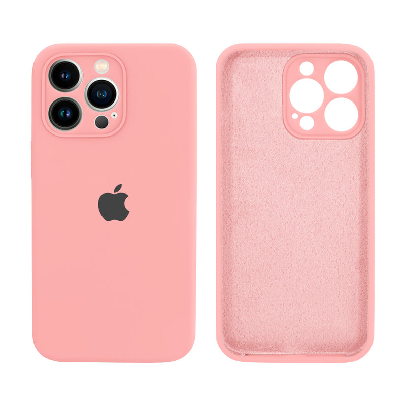 Capinha Celular iPhone 13 Pro Silicone Aveludado com Proteção Câmera