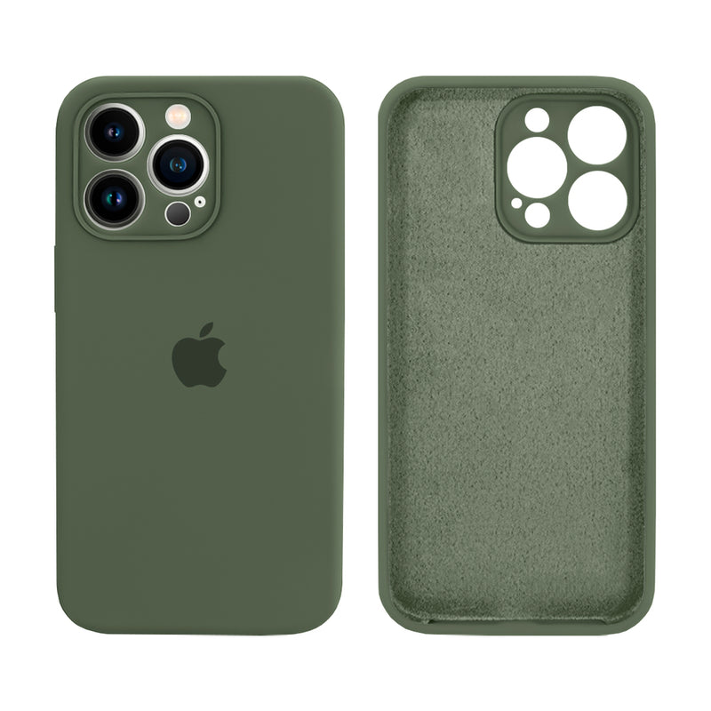 Capinha Celular iPhone 13 Pro Silicone Aveludado com Proteção Câmera