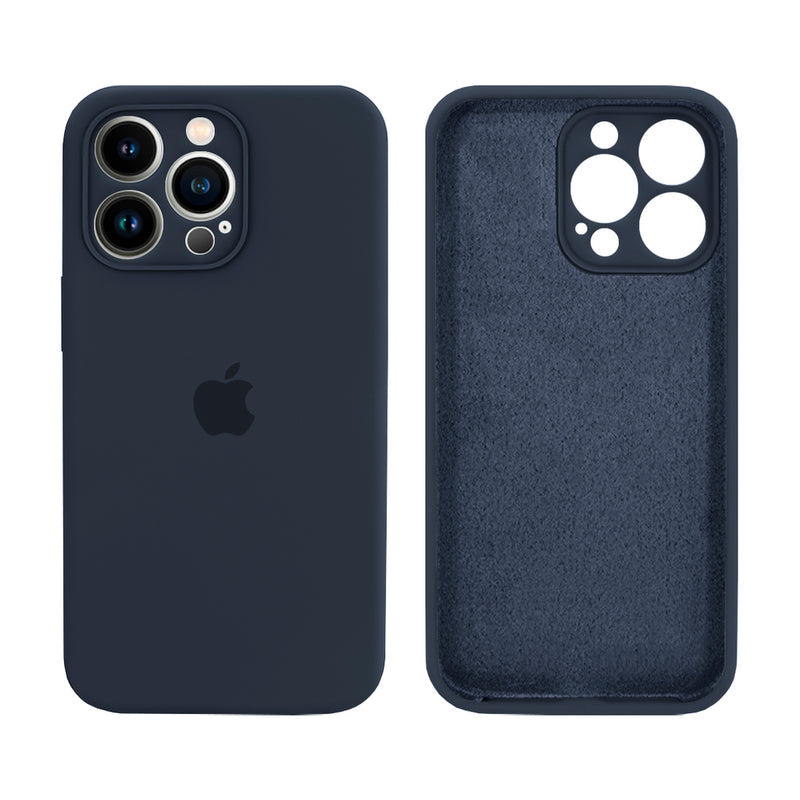 Capinha Celular iPhone 13 Pro Silicone Aveludado com Proteção Câmera