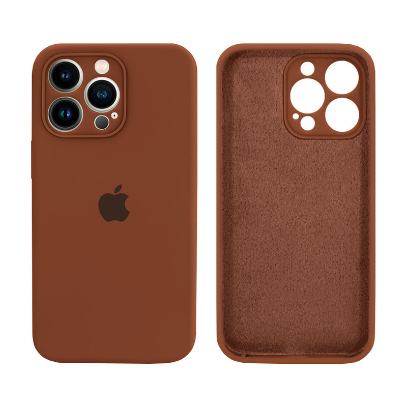 Capinha Celular iPhone 13 Pro Silicone Aveludado com Proteção Câmera