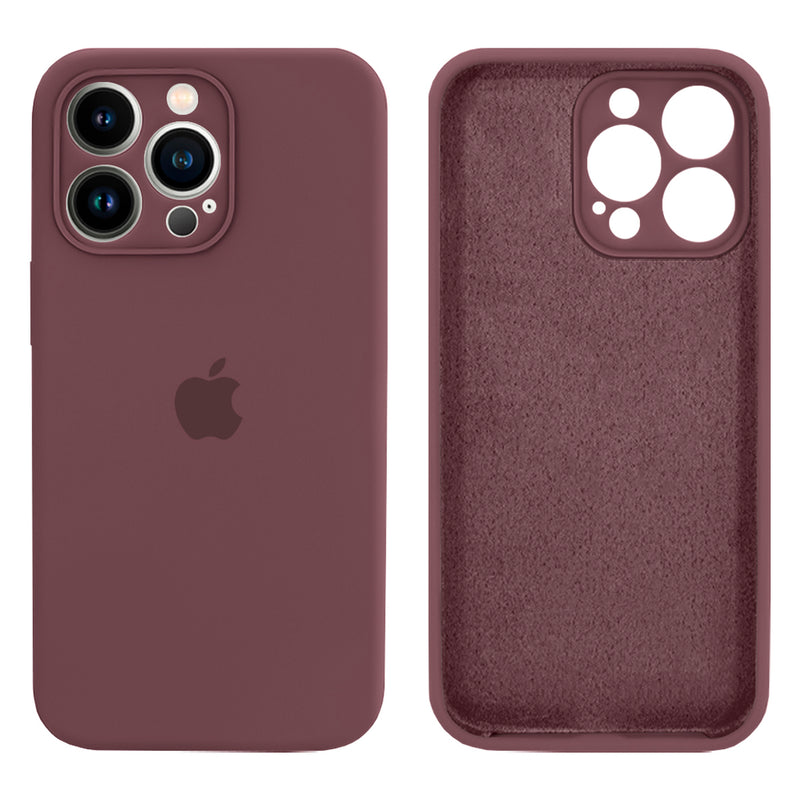 Capinha Celular iPhone 13 Pro Max Silicone Aveludado com Proteção Câmera