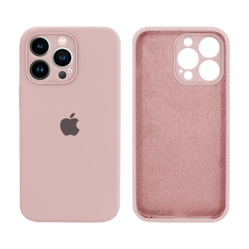 Capinha Celular iPhone 13 Pro Silicone Aveludado com Proteção Câmera