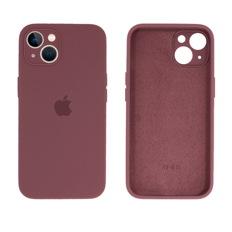 Capinha Celular iPhone 13 Silicone Aveludado com Proteção Câmera