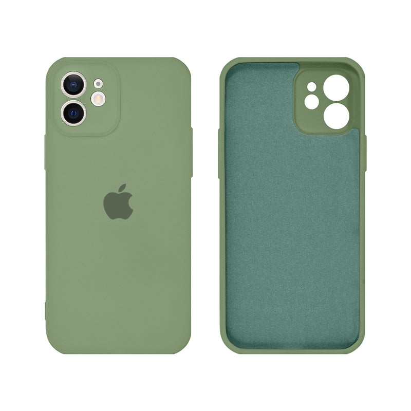 Capinha Celular iPhone 12 Silicone Aveludado com Proteção Câmera