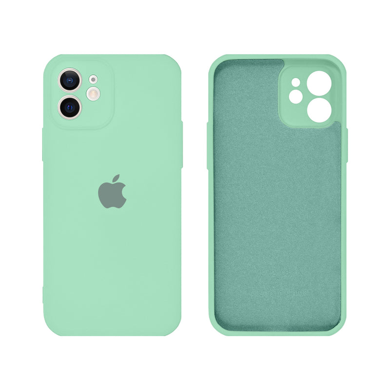 Capinha Celular iPhone 12 Silicone Aveludado com Proteção Câmera