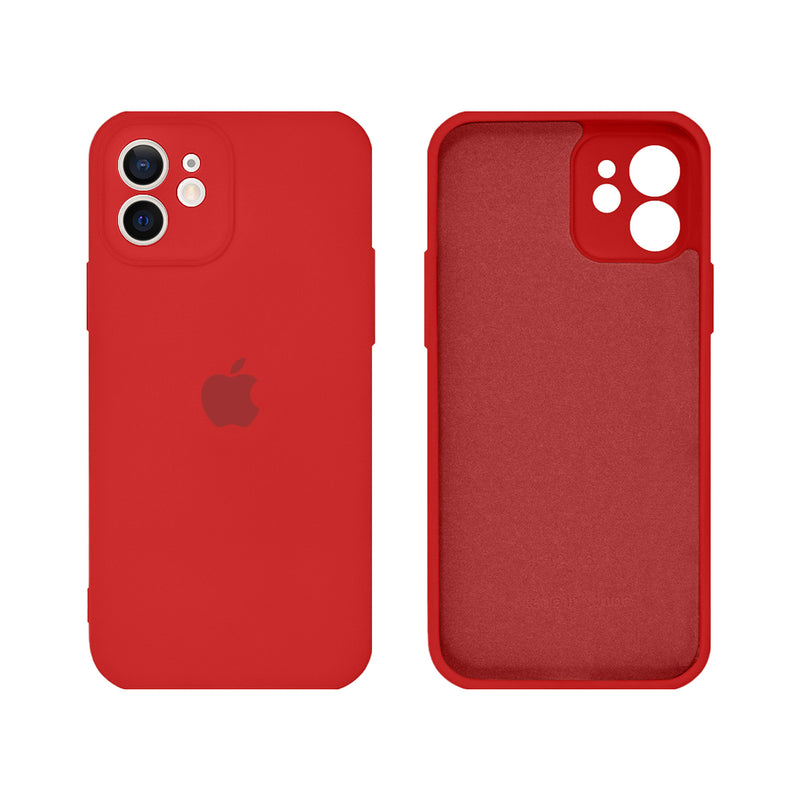 Capinha Celular iPhone 12 Silicone Aveludado com Proteção Câmera