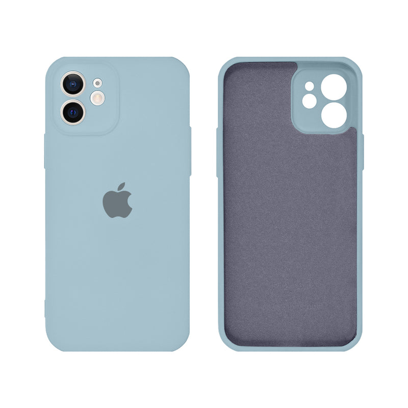 Capinha Celular iPhone 12 Silicone Aveludado com Proteção Câmera