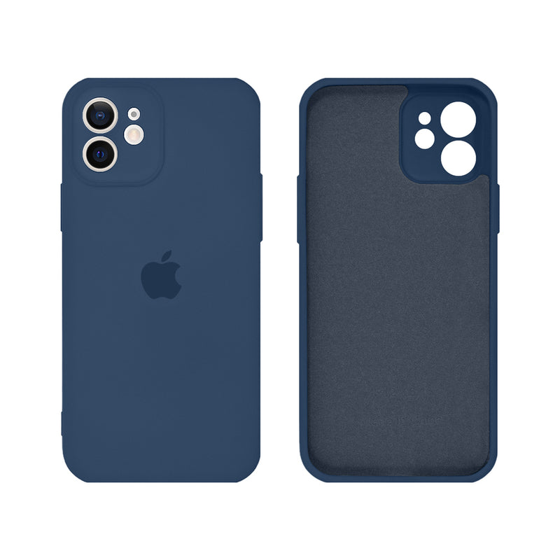 Capinha Celular iPhone 12 Silicone Aveludado com Proteção Câmera