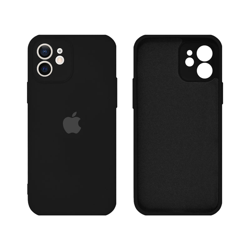 Capinha Celular iPhone 12 Silicone Aveludado com Proteção Câmera