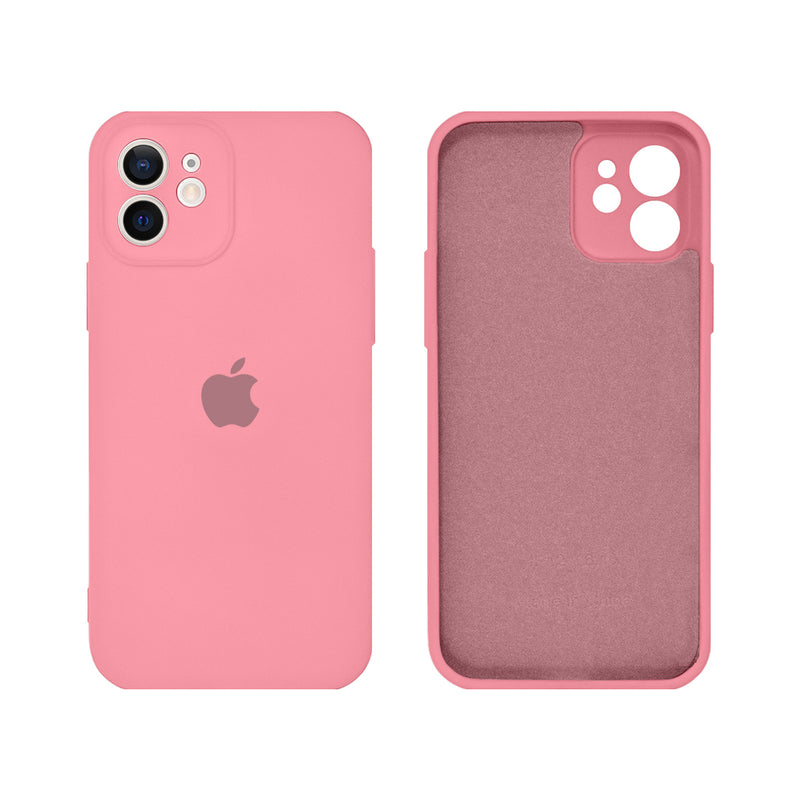 Capinha Celular iPhone 12 Silicone Aveludado com Proteção Câmera