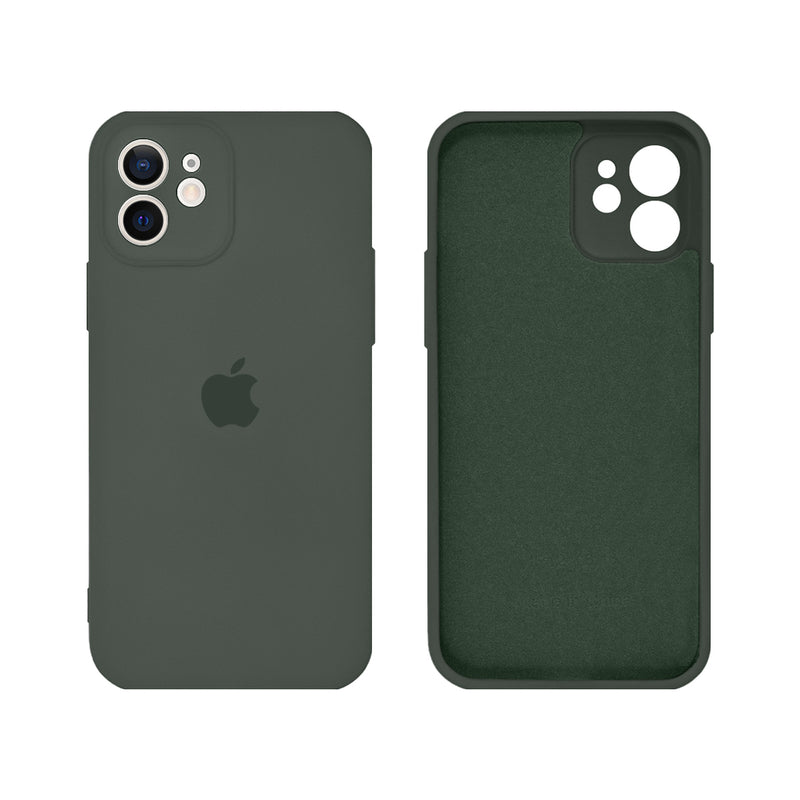 Capinha Celular iPhone 12 Silicone Aveludado com Proteção Câmera